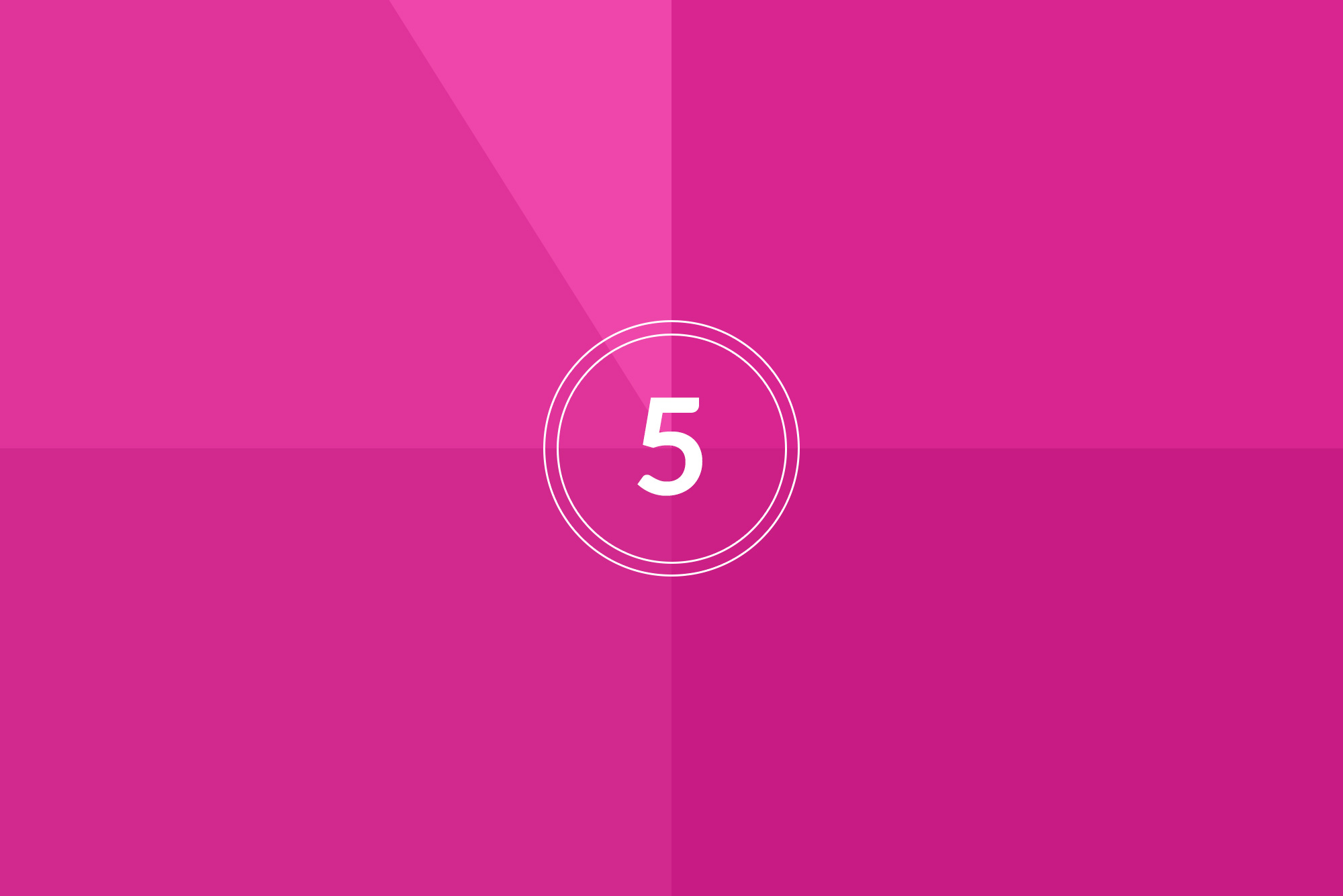 Countdown on pink background - Quality content